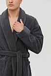 Халат Lotus Home Bold New antrasit махровий XL, фото 5