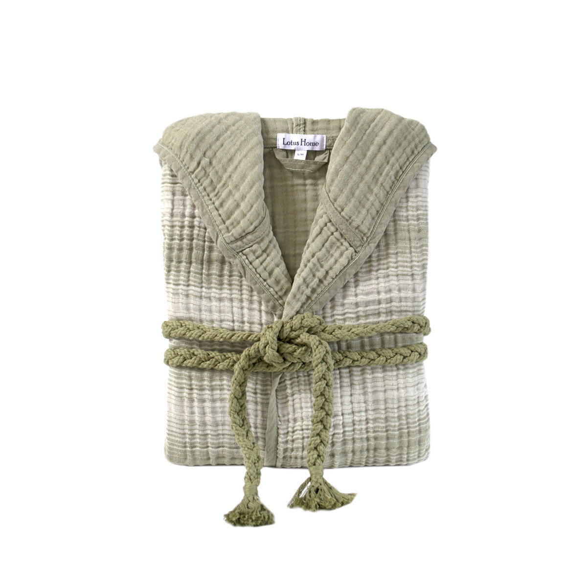 Халат Lotus Home Lilya muslin olive L/XL