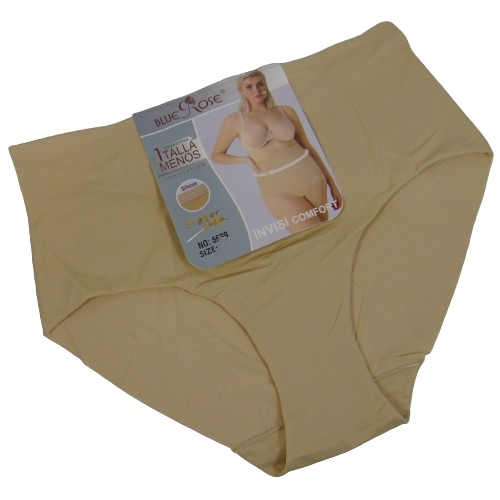 Стягувальні гладкі труси на силіконі Blue Rose 7XL бежеві 5639, фото 1
