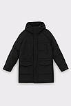 Довгий чоловічий пуховик Finn Flare FWB21061-200D чорний 2XL, фото 8
