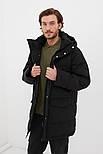 Довгий чоловічий пуховик Finn Flare FWB21061-200D чорний 2XL, фото 2
