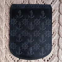 Клапан для рюкзака "Якоря". Колір "Синій".