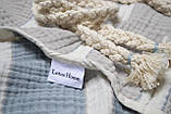 Халат Lotus Home Milana muslin beige-lead blue L/XL, фото 5