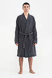 Халат-кімоно Lotus Home Bold antrasit махровий M, фото 2