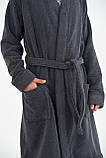 Халат-кімоно Lotus Home Bold antrasit махровий M, фото 9