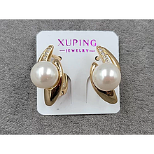 Сережки Xuping 9*18мм, англійський замок, 18к