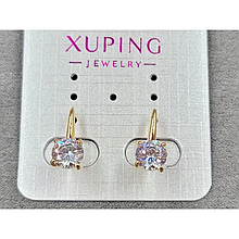 Сережки Xuping 7*15мм, англійський замок, 18к