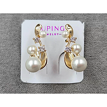 Сережки Xuping 8*20мм, англійський замок, 18к