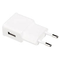 Універсальний зарядний пристрій 5 В, USB адаптер для підзарядки девайсів 1xUSB 1A, Біле