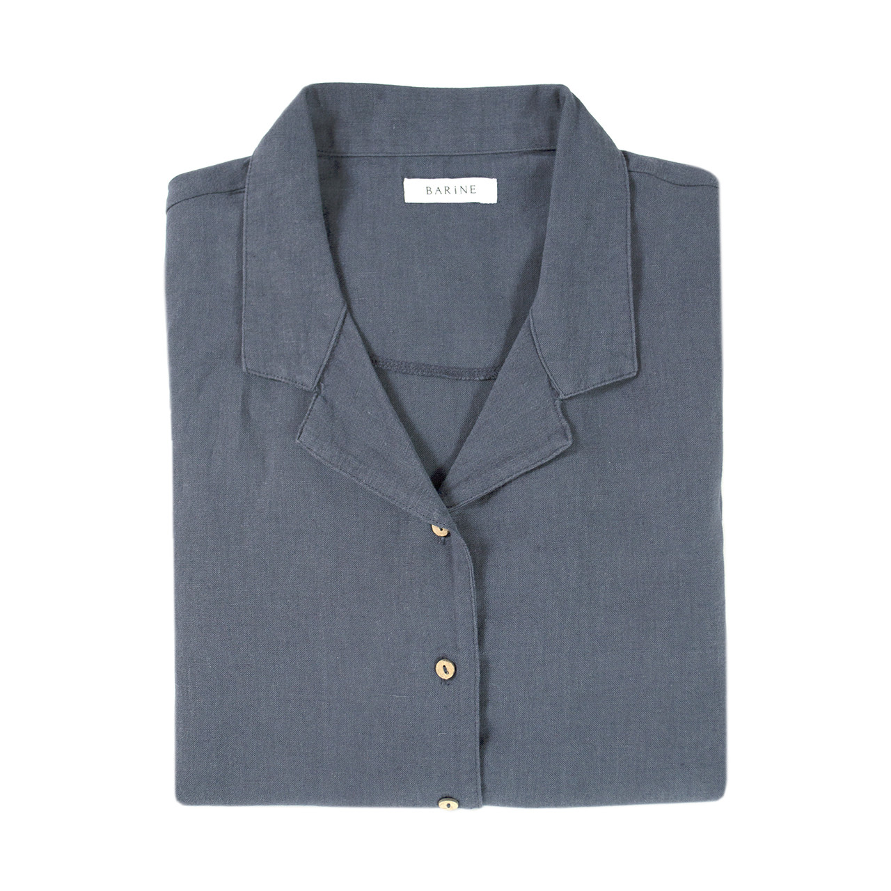 Домашня сорочка Barine Lino PJ indigo індиго L, фото 1