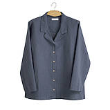 Домашня сорочка Barine Lino PJ indigo індиго L, фото 3