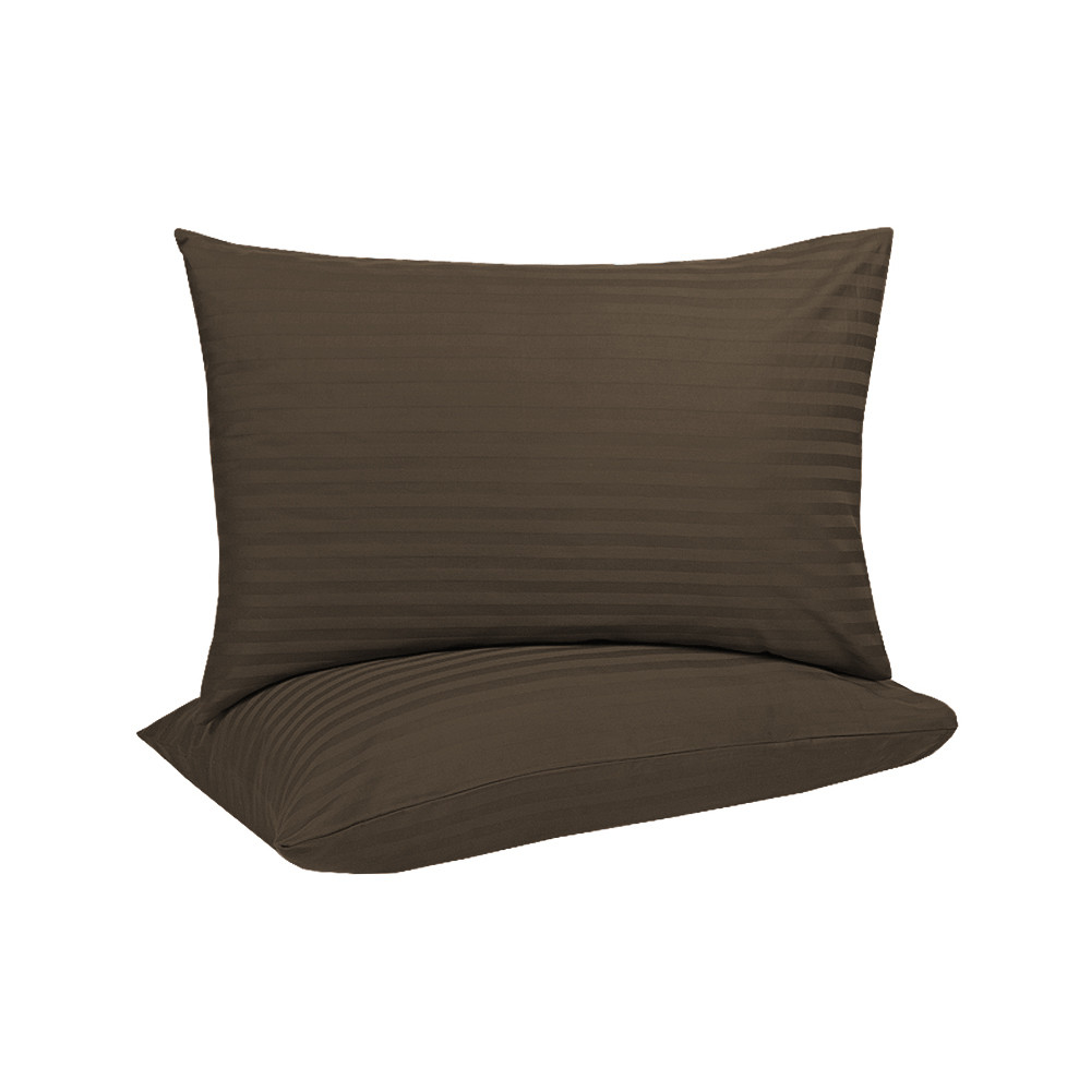 Наволочка Lotus Готель Сатин страйп 1x1 кавовий 50x70 1 од п/е, фото 1