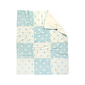 Плед мікроплюш Barine Star Patchwork throw mint ментоловий 130x170
