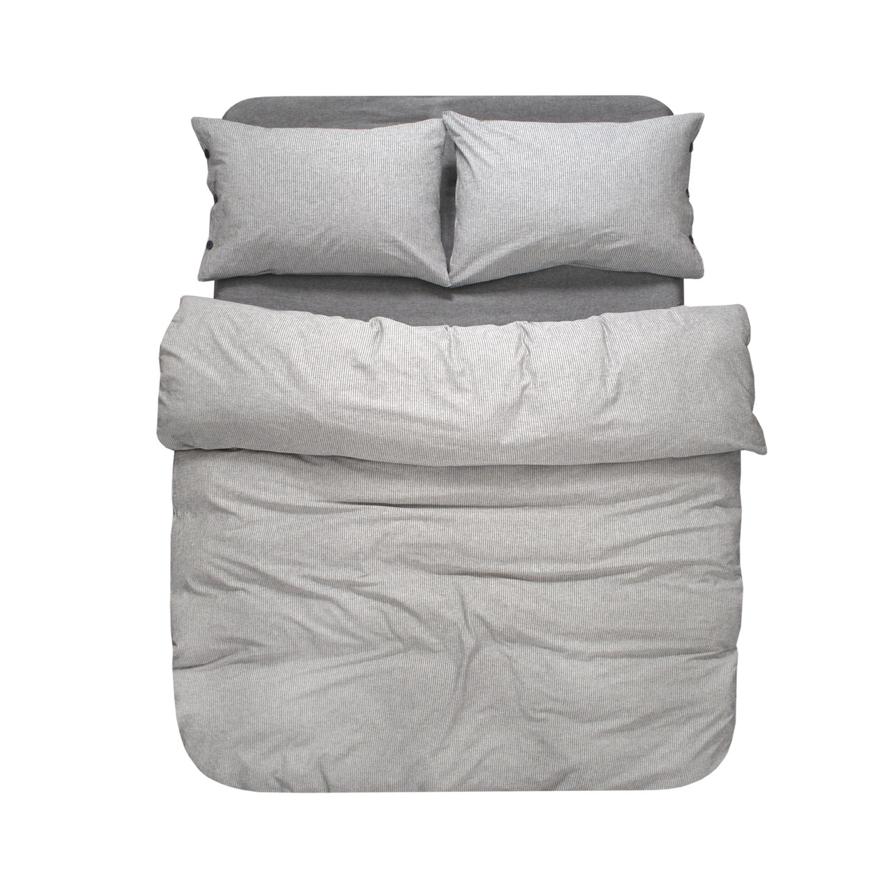 Постільна білизна Lotus Home Washed cotton Daften antracite полуторний, фото 1