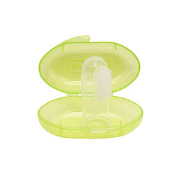 Зубна щітка-масажер силіконова з контейнером 4+ Baby team Зелений