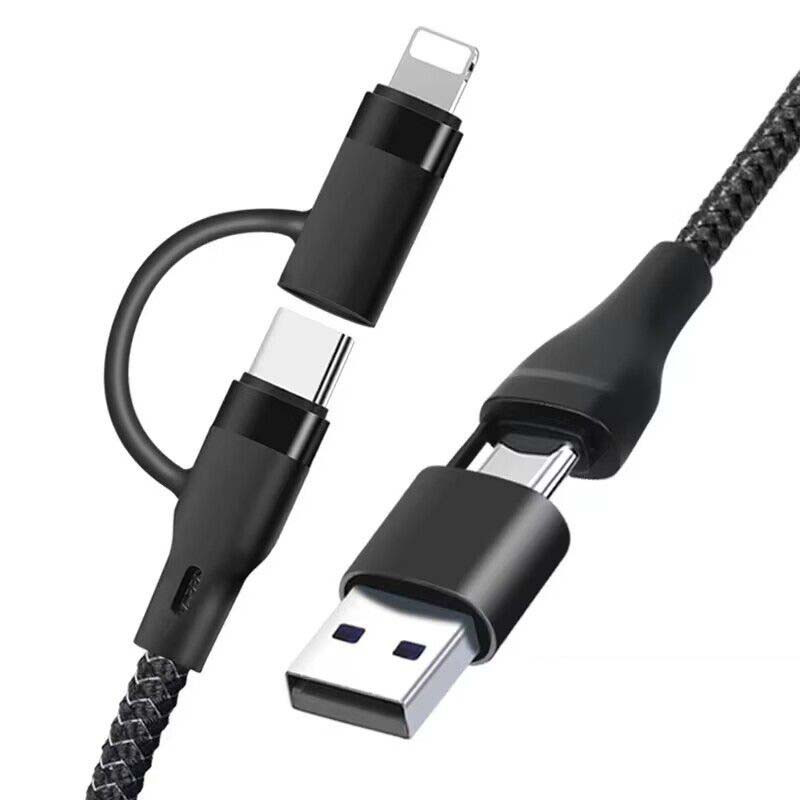 Купить Кабель Type-C to Type-C з перехідниками USB + Lightning / 4 в 1 ...