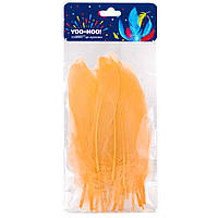Декоративний наповнювач пір'я, колір оранжевий