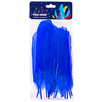 Декоративний наповнювач пір'я, колір синій