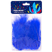 Декоративний наповнювач пір'я, колір синій