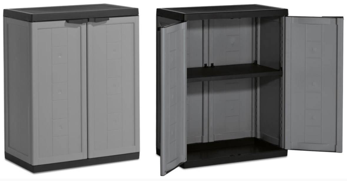 Шафа для гаража темно сіра Jolly Low Cabinet Keter/Kis