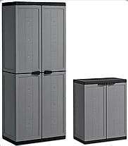 Шафа для гаража темно сіра Jolly Low Cabinet Keter/Kis, фото 3