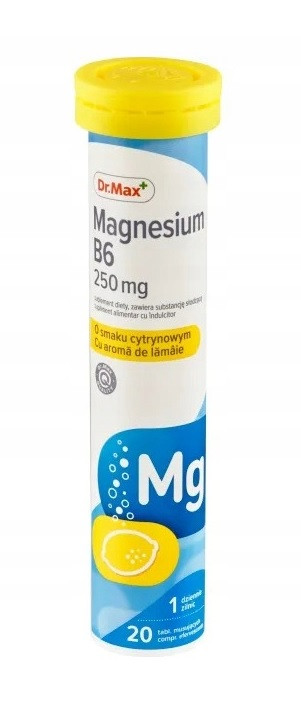 Dr.Max Magnesium B6  магній, вітамін В6, 20 шипучих таблеток. До 09/2026
