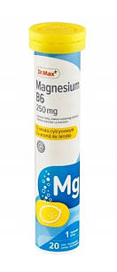 Dr.Max Magnesium B6  магній, вітамін В6, 20 шипучих таблеток. До 09/2026