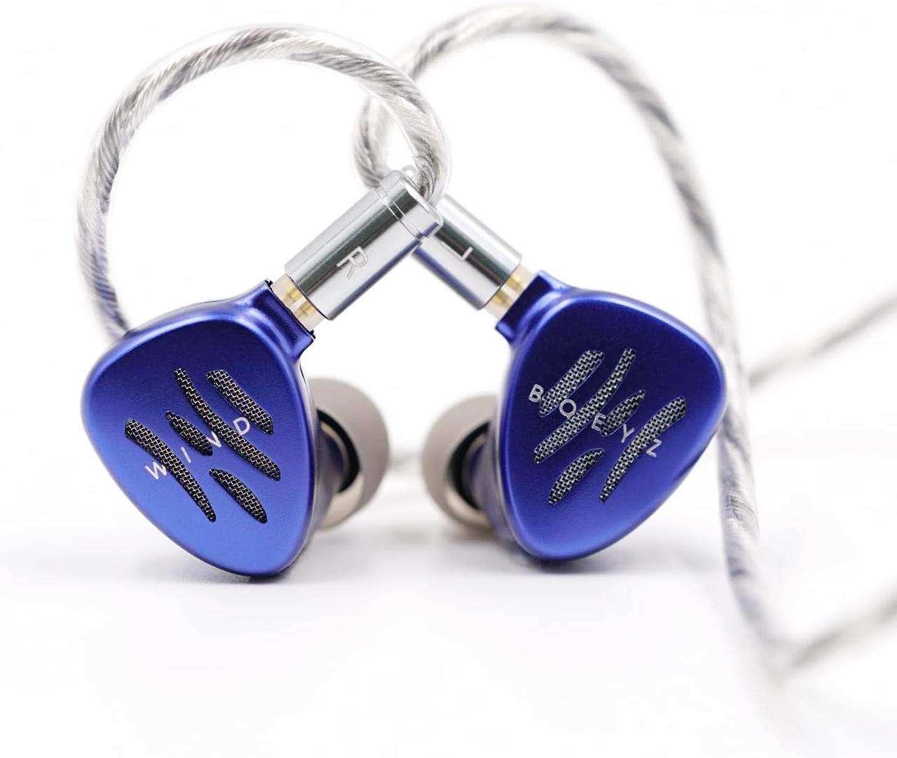 ⇒ BQEYZ Wind (Blue, jeck 3.5) - гібридні навушники з двома випромінювачами (DD+BC) та діапазоном 5 - 40000 Гц, фото 1