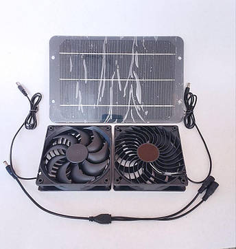 Вентиляція від енергії сонця, solar panel 10W, фото 1
