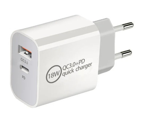 СЗУ Мережева зарядна пристрій USB x 1 PD x 1 A113 QC3.0 20W, фото 1