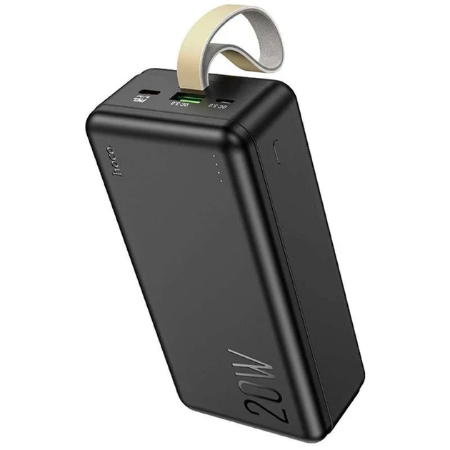 Портативний акумулятор павербанк Hoco 30000 mAh Tacker PD20W+QC3.0 Black (J87B)