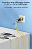 Мережевий зарядний пристрій ASOMETECH 35 W GaN TypeC USB LED-дисплей PD3.0+QC3.0 Yellow (CH009-H01), фото 4
