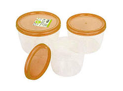 Набір контейнерів харчових Тwist (0,550,91,3) ТМ AL-PLASTIK Solmir