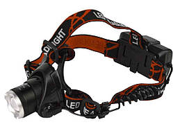 Ліхтар налобний свiтлодiодний Акумулятор LiOn 800mah 4W IP44 3 режими роботи (TR-07) ТМ LUXEL Solmir