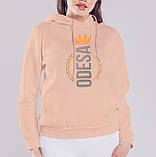 Худі утеплене унісекс Stedman з принтом ODESA КОРОНА XS бежеве, фото 3