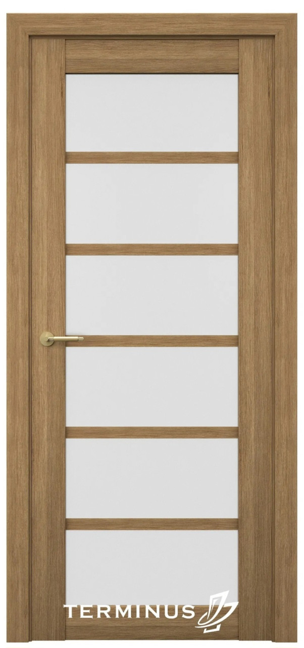 Міжкімнатні двері Термінус/ Terminus 307 Карамель зі склом NanoFlex ПП, фото 1