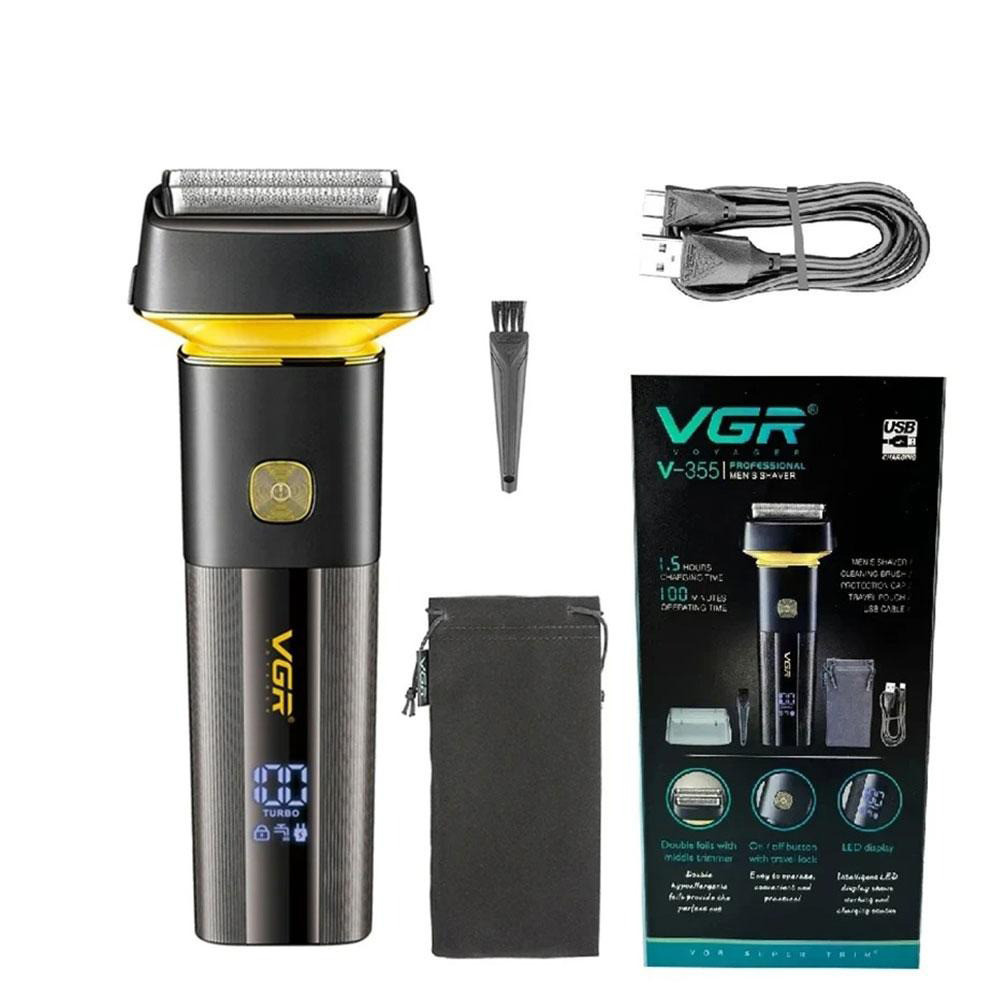 Електробритва VGR V-355 чоловіча професійна шейвер акумуляторна для сухого та вологого гоління