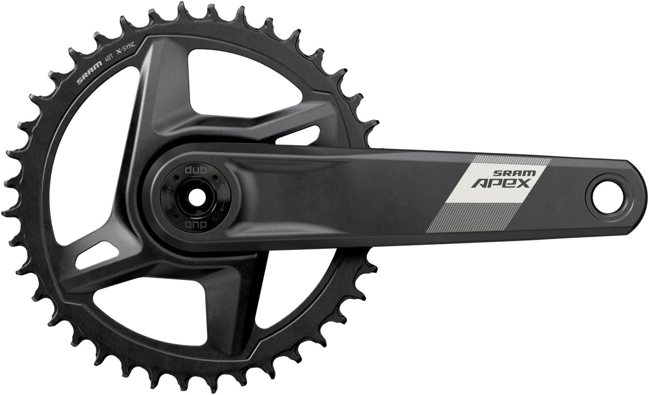 Комплект шатунів Sram APEX 1 DUB WIDE, 175 мм 40T, чорні (OEM)