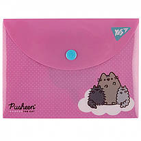 Папка конверт В7 пластикова на кнопці Pusheen Yes, 492263