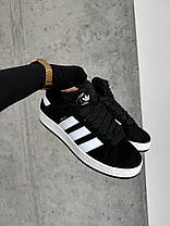 Жіночі Кросівки Adidas Campus 00s Black White / Адідас Кампус 00 Чорні з Білим, фото 3