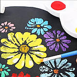 Набір із 10 плоских пензликів з дерев'яними ручками, тонкими нейлоновими щетинками для детального малювання, фото 4