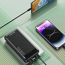 Портативний зарядний пристрій Awei P37K-10000mAh з індикатором заряду Чорний, фото 5