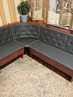 Кухонний куточок з нішами на кухню 154х114 см / Тканина - ДСП Яблуня