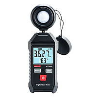 Вимірювач рівня освітленості (люксметр) + термометр WINTACT WT9066