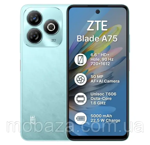 Смартфон ZTE Blade A75 4/128GB Green