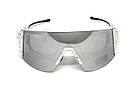 Окуляри захисні Global Vision Astro White (G-Tech™ silver), дзеркальні сірі в білій оправі (з можливістю установки діоптрійної, фото 3
