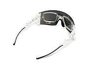 Окуляри захисні Global Vision Astro+RX White (G-Tech™ silver), дзеркальні сірі в білій оправі з діоптрійною вставкою в комплекті, фото 3