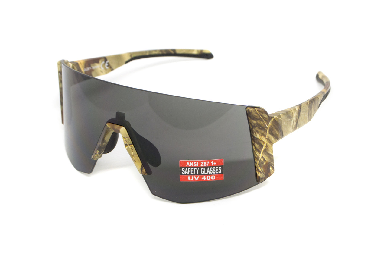 Окуляри захисні Global Vision Astro Camo (gray), сірі в камуфльованій оправі (з можливістю установки діоптрійної вставки), фото 1