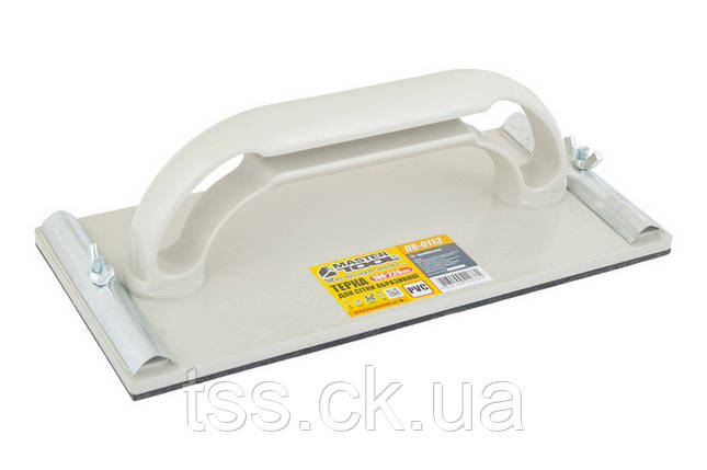 Тертка для абразивної сітки MASTERTOOL пластикова 105х230 мм суцільнолита товщина 3 мм 08-0113, фото 1
