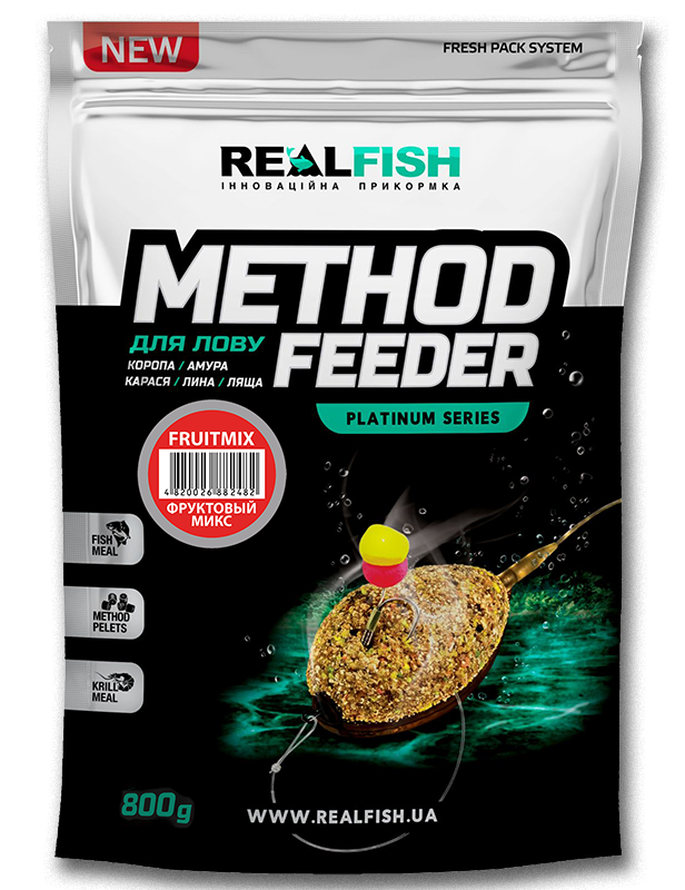 Принада Real Fish Method Фруктовий Мікс 800г